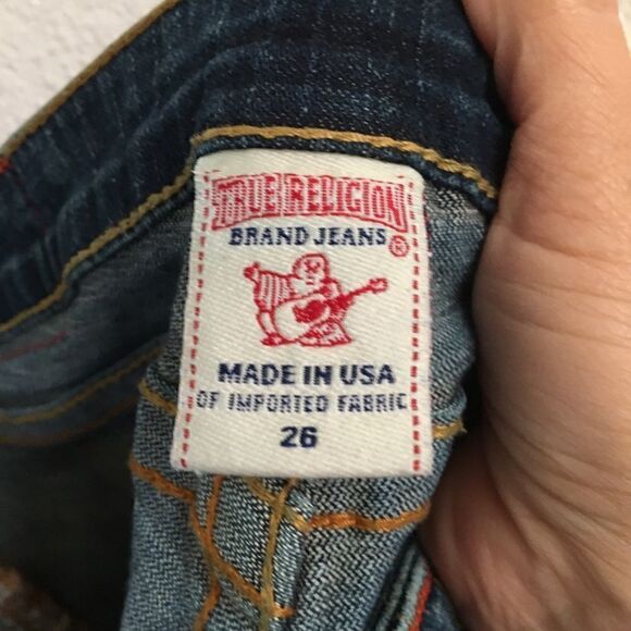 True Religion Sophie Bermuda jean shorts 27* - Picture 7 of 7